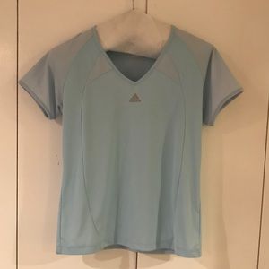 EUC Adidas Light Blue Workout Shirt